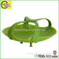 Silicone Veg Steamer with Handle 9.25 inch